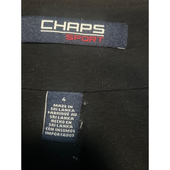 Chaps Sport Black Tennis Athletic Skirt Size 4 built in shorts pickleball golf - Picture 2 of 8
